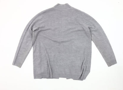 Womens UK Size 18 Maine New England Grey Cardigan Jumper