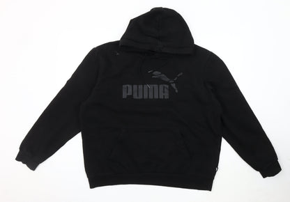 Mens UK Size L PUMA Black Pullover Hoodie