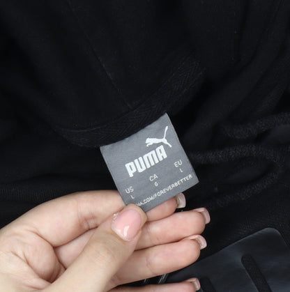 Mens UK Size L PUMA Black Pullover Hoodie