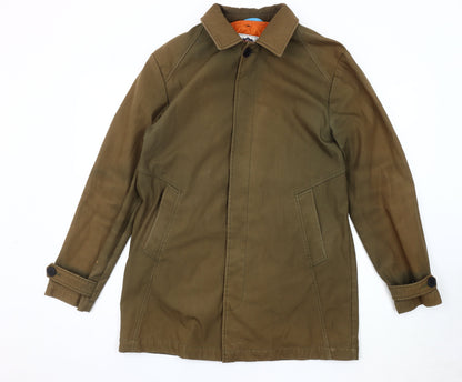 Mens UK Size M Luc Brevet Green Basic Coat