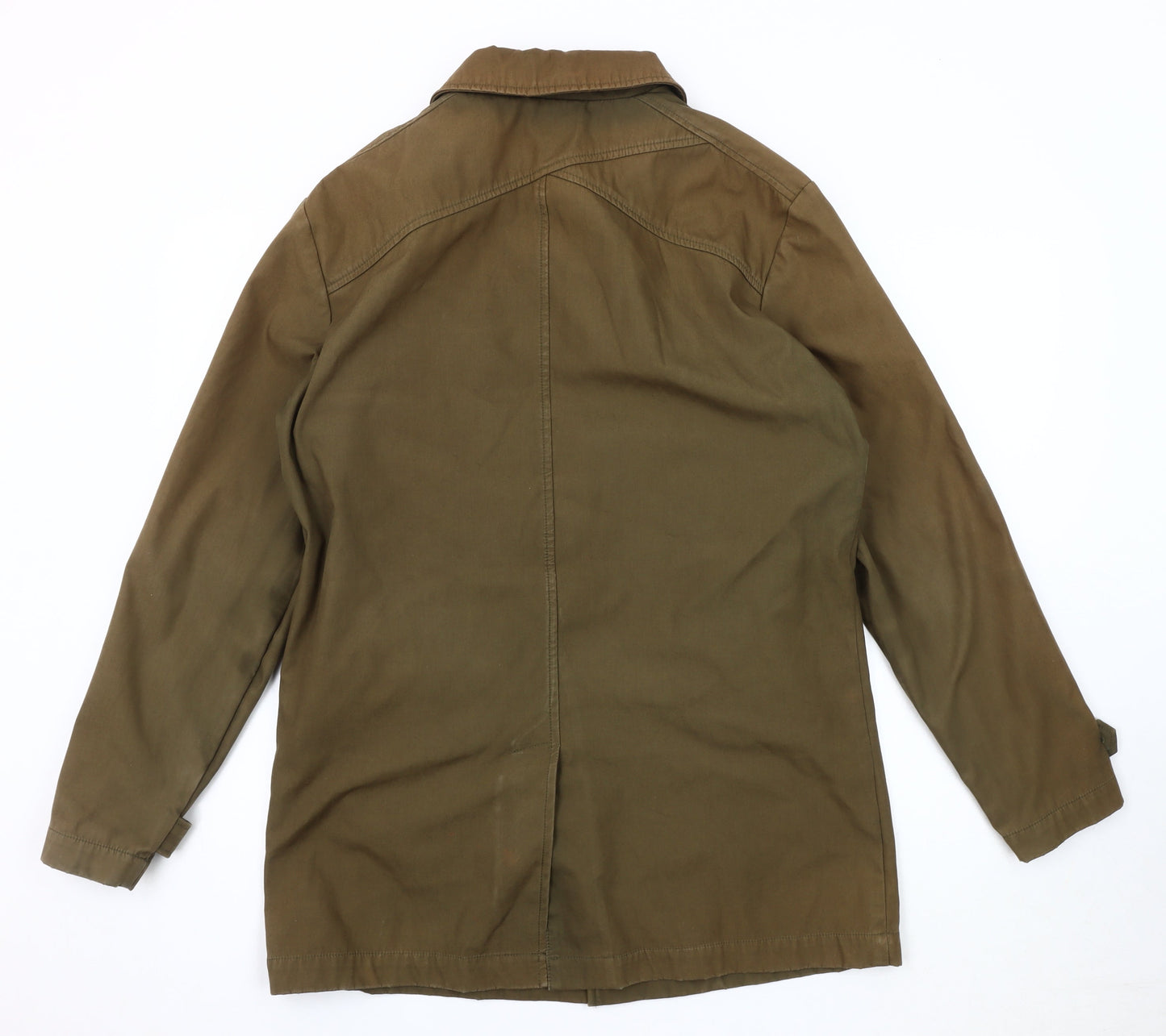 Mens UK Size M Luc Brevet Green Basic Coat