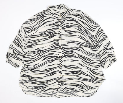 Womens UK Size 16 NEXT Multicoloured Basic Button-Up