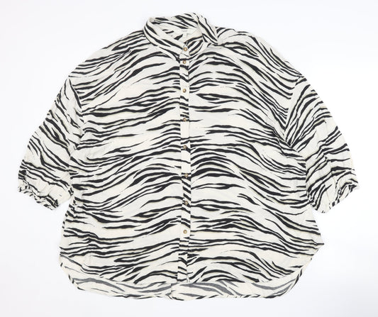 Womens UK Size 16 NEXT Multicoloured Basic Button-Up