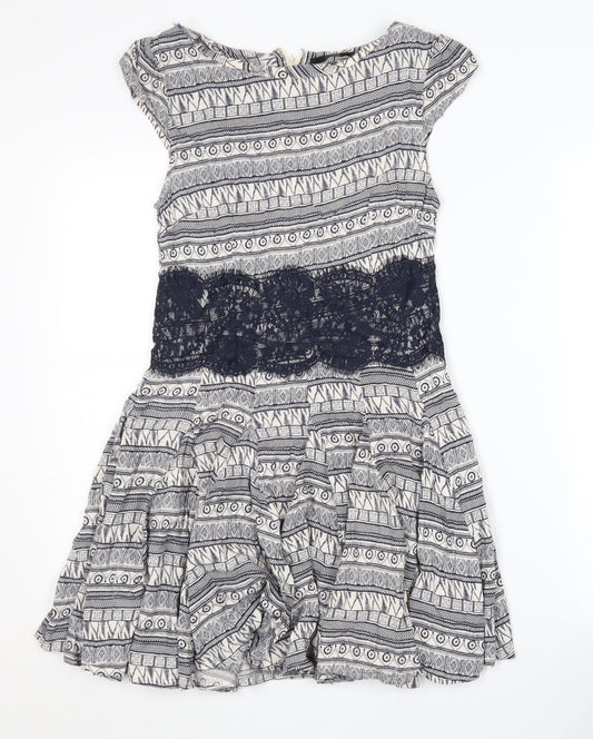 AX Paris Women's Geometric Fit & Flare Dress Size 10