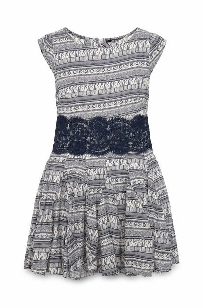 AX Paris Women's Geometric Fit & Flare Dress Size 10