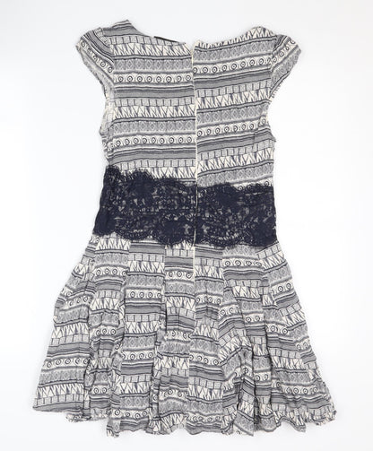 AX Paris Women's Geometric Fit & Flare Dress Size 10