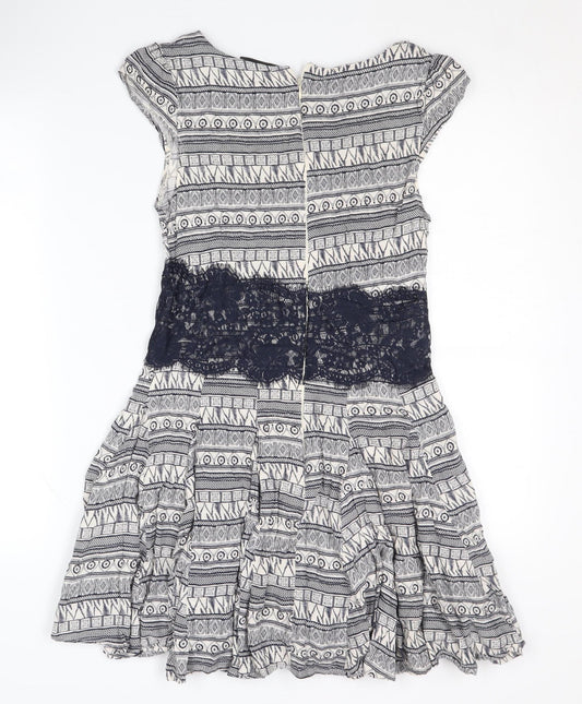 AX Paris Women's Geometric Fit & Flare Dress Size 10