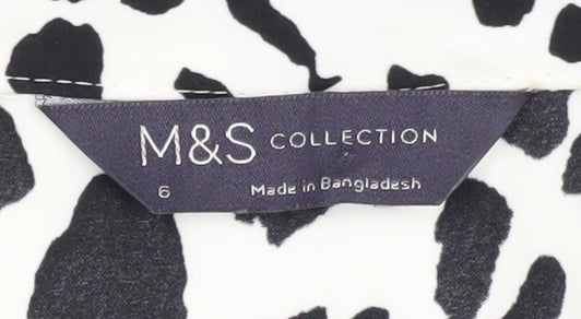 Womens UK Size 6 Marks and Spencer Multicoloured Basic Blouse