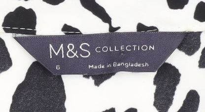 Womens UK Size 6 Marks and Spencer Multicoloured Basic Blouse