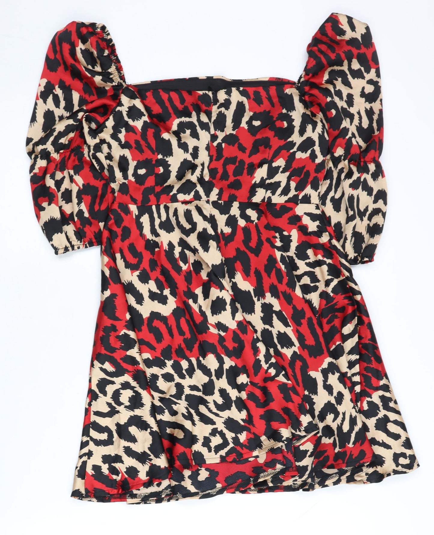 Outrageous Fortune Women's Red Animal Print A-Line Dress