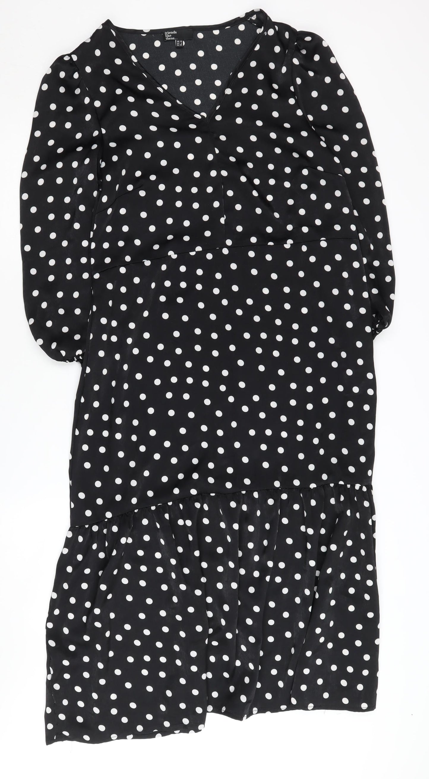 Friends Like These Women's Black Polka Dot Shift Dress