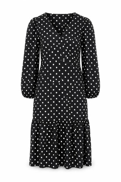 Friends Like These Women's Black Polka Dot Shift Dress