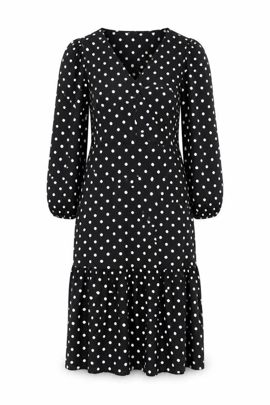 Friends Like These Women's Black Polka Dot Shift Dress