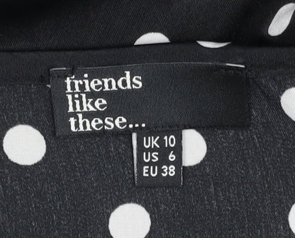 Friends Like These Women's Black Polka Dot Shift Dress