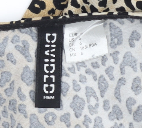 H&M Women's Leopard Slip Dress Multicoloured 6