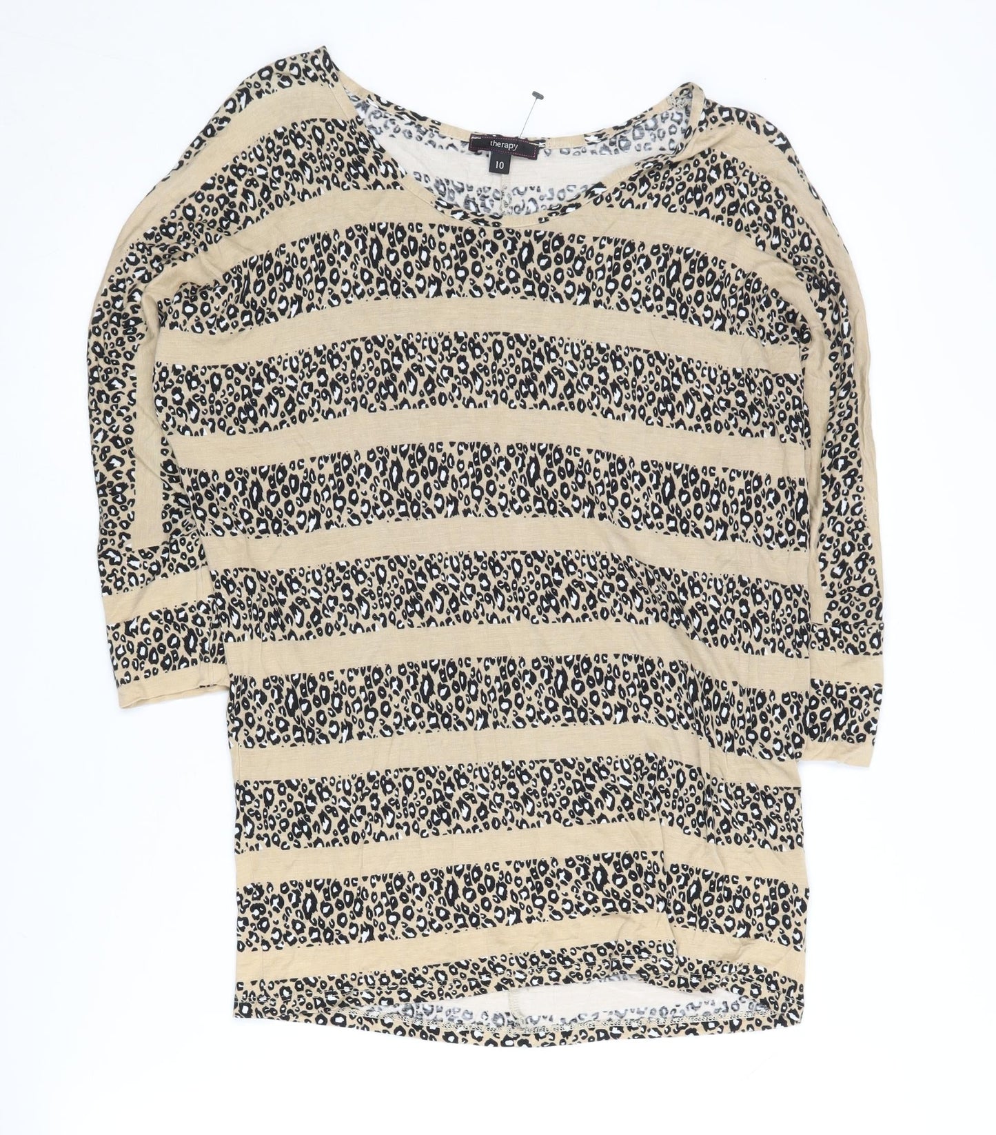Womens UK Size 10 Therapy Multicoloured Basic T-Shirt