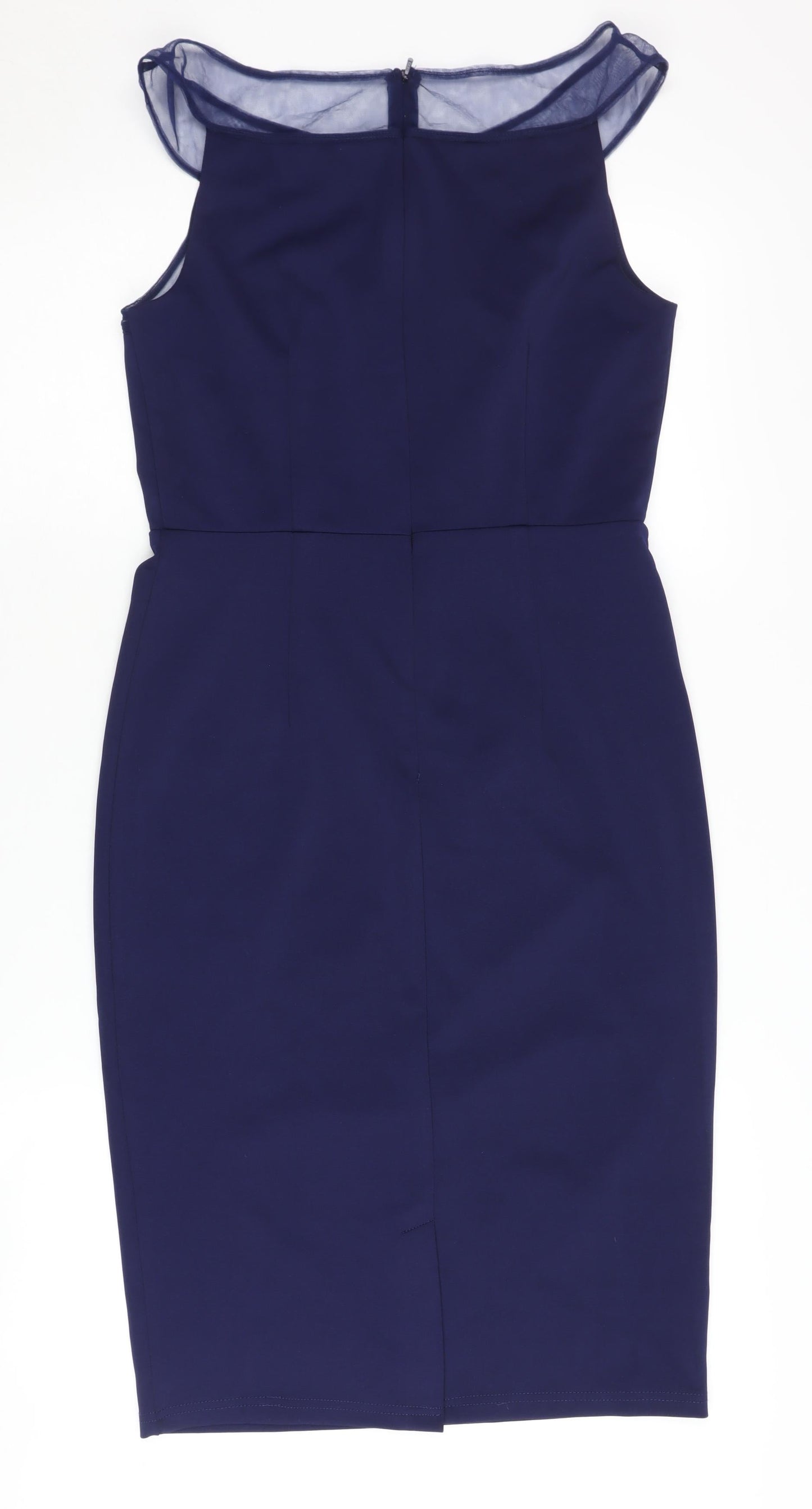 Little Mistress Women's Blue Floral Pencil Dress Size 10