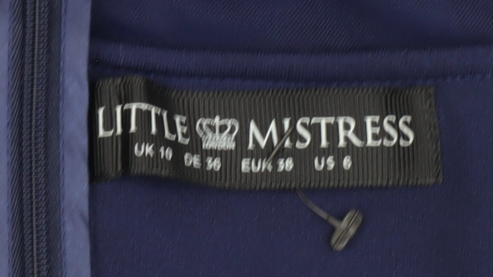 Little Mistress Women's Blue Floral Pencil Dress Size 10