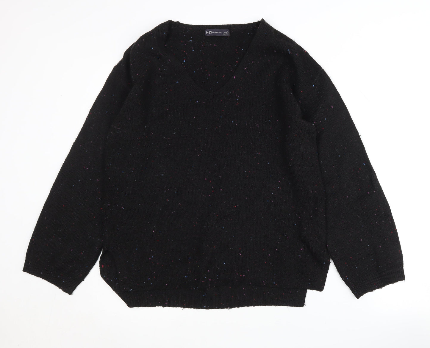 Womens UK Size S Marks and Spencer Black Pullover Jumper