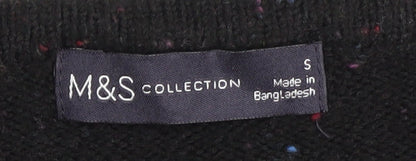 Womens UK Size S Marks and Spencer Black Pullover Jumper