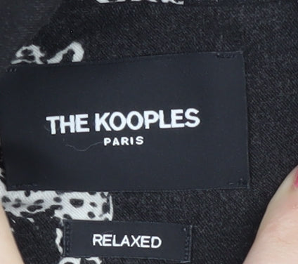 Womens UK Size S The Kooples Black Basic Button-Up