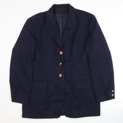 Premiere Collection Women's Blue Blazer Size 16 Regular Fit
