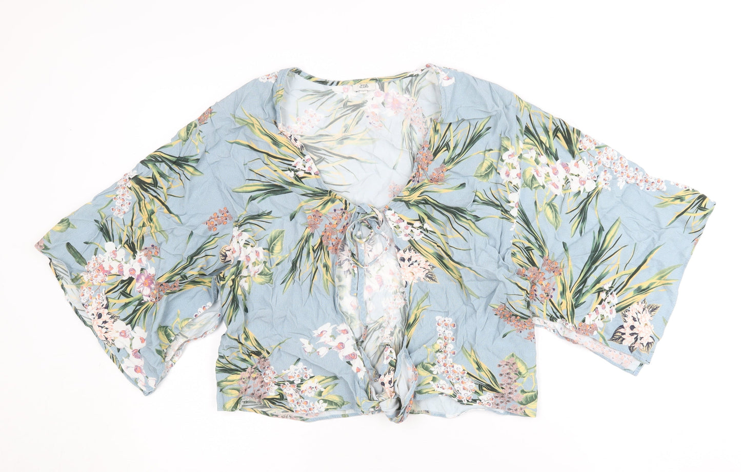 Womens UK Size 12 River Island Blue Kimono Blouse