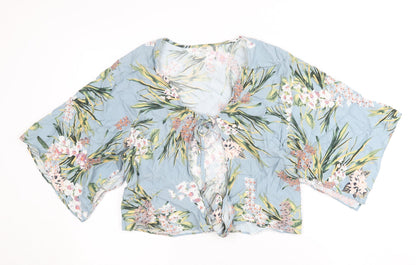 Womens UK Size 12 River Island Blue Kimono Blouse