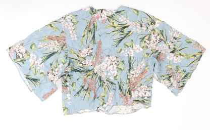 Womens UK Size 12 River Island Blue Kimono Blouse