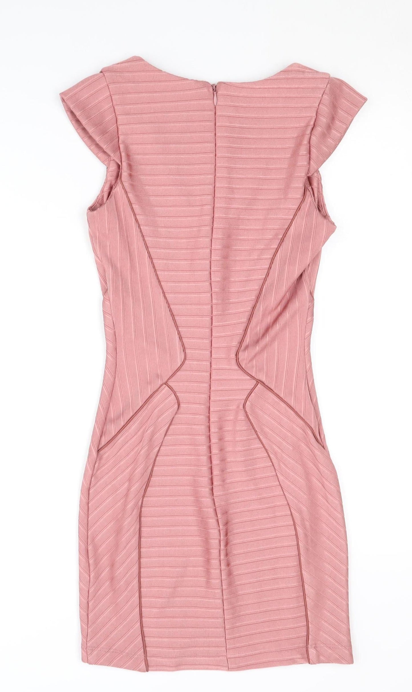Topshop Women’s Pink Bodycon Dress - Size 4