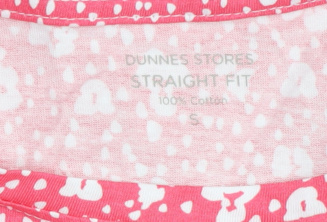 Womens UK Size S Dunnes Stores Pink Basic T-Shirt