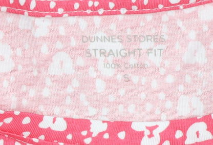 Womens UK Size S Dunnes Stores Pink Basic T-Shirt