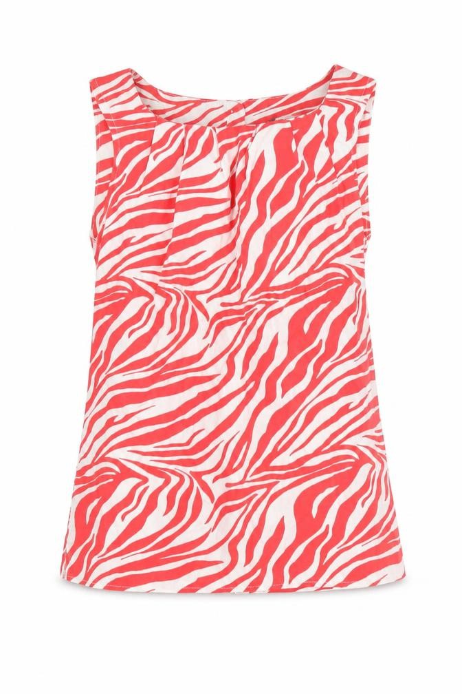 Womens UK Size 8 Et Vous Red Basic Blouse