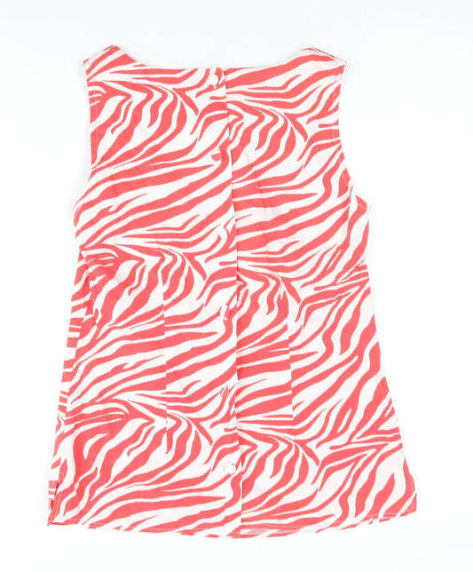 Womens UK Size 8 Et Vous Red Basic Blouse