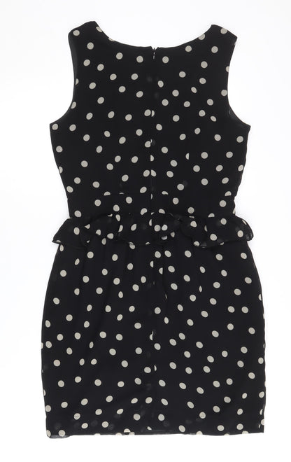 Darling Women's Black Polka Dot Sheath Dress M