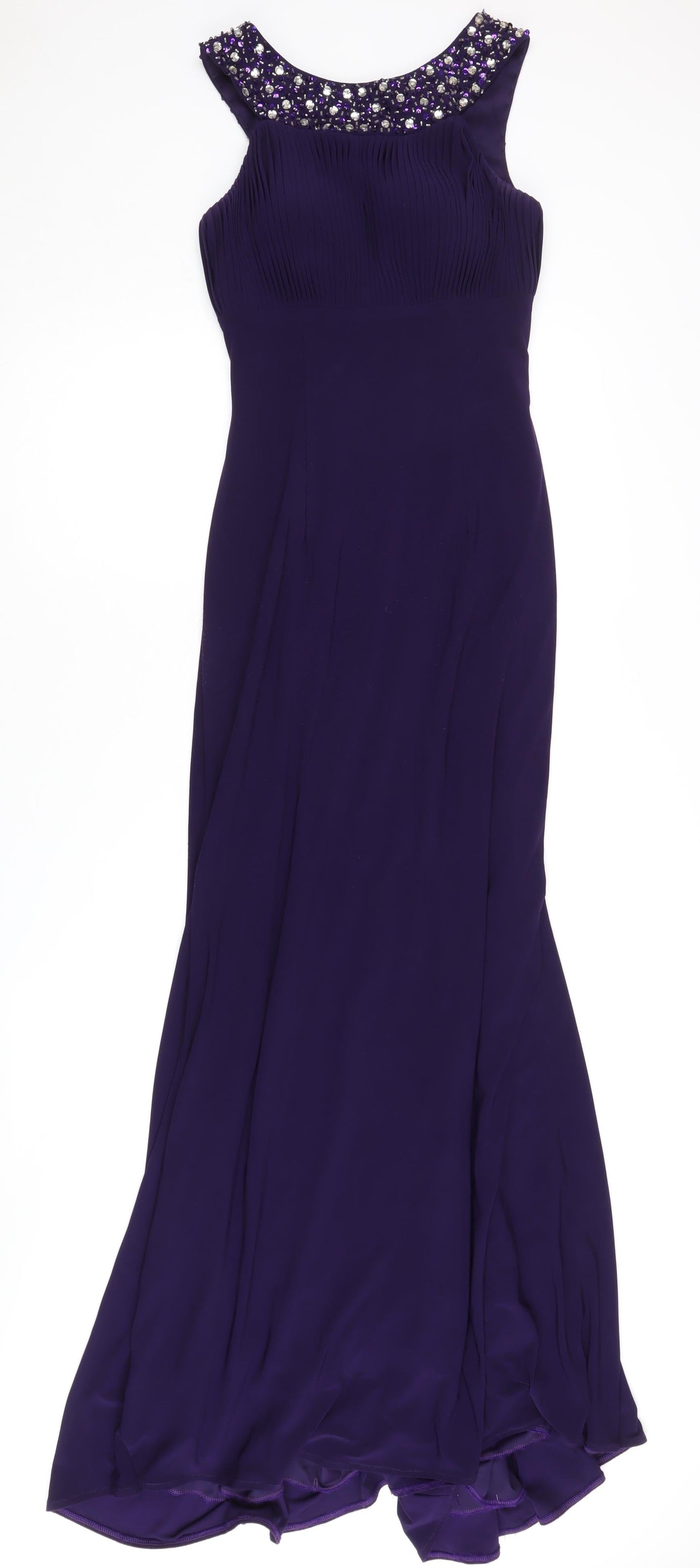 Illusion Women's Purple Beaded Maxi Dress, Size 4