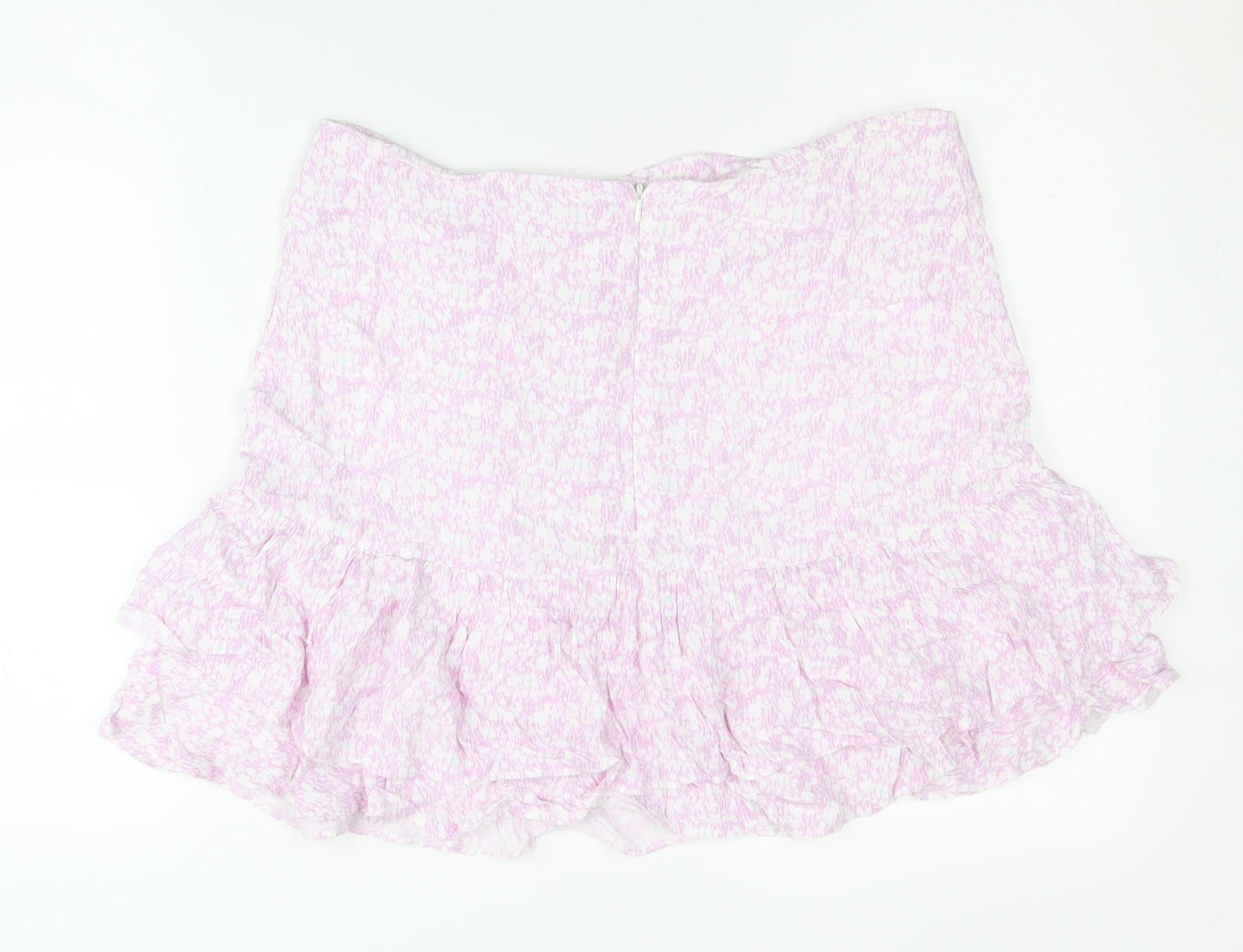 Oasis Women's Multicoloured Short Flare Skirt Size 14