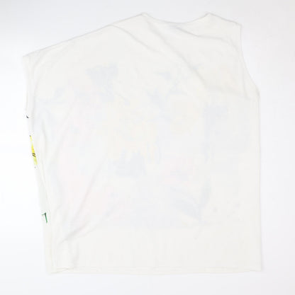 Zara Women's Multicoloured Floral Sleeveless T-Shirt M