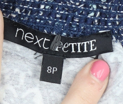 Next Women’s Blue Geometric Strapless Midi Dress