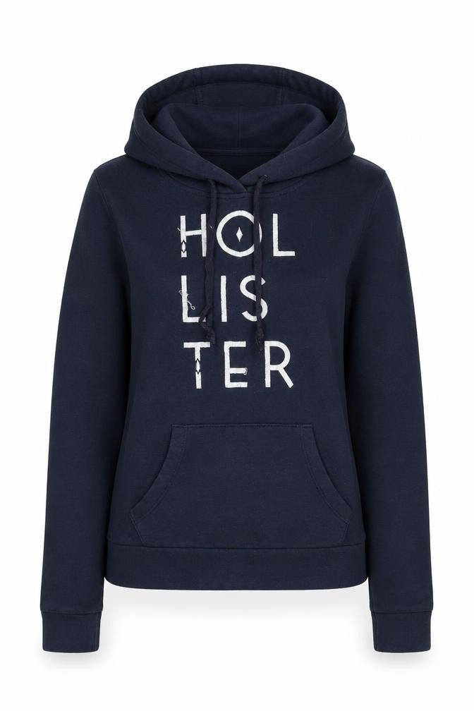 Womens UK Size XS Hollister Blue Pullover Hoodie