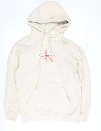 Calvin Klein Khakis Beige Men's S Pullover Hoodie