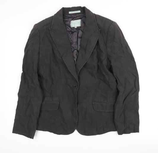Jigsaw Women's Black Linen Blazer, Size 12