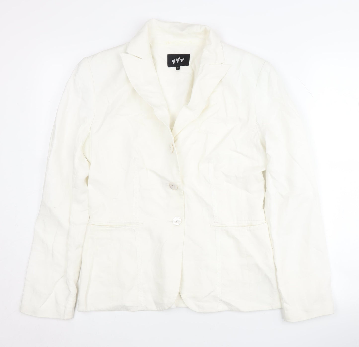 Marks and Spencer Women's White Suit Jacket Size 10