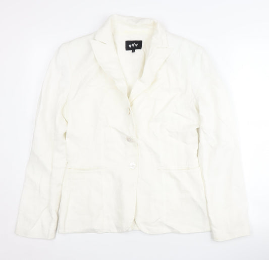 Marks and Spencer Women's White Suit Jacket Size 10