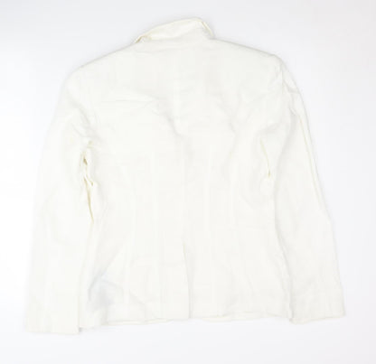 Marks and Spencer Women's White Suit Jacket Size 10