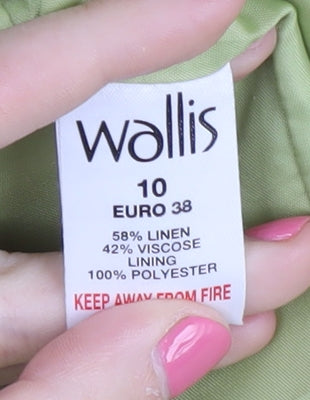 Wallis Green Petites Blazer Women's Size 10