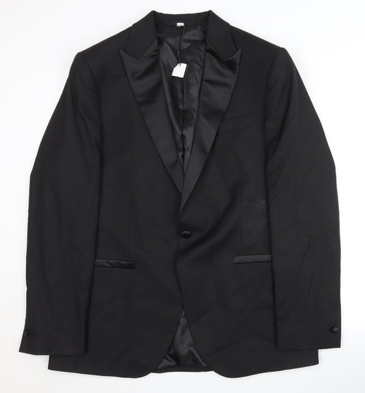 Mens UK Size 42 Marks and Spencer Regular Black Suit Jacket