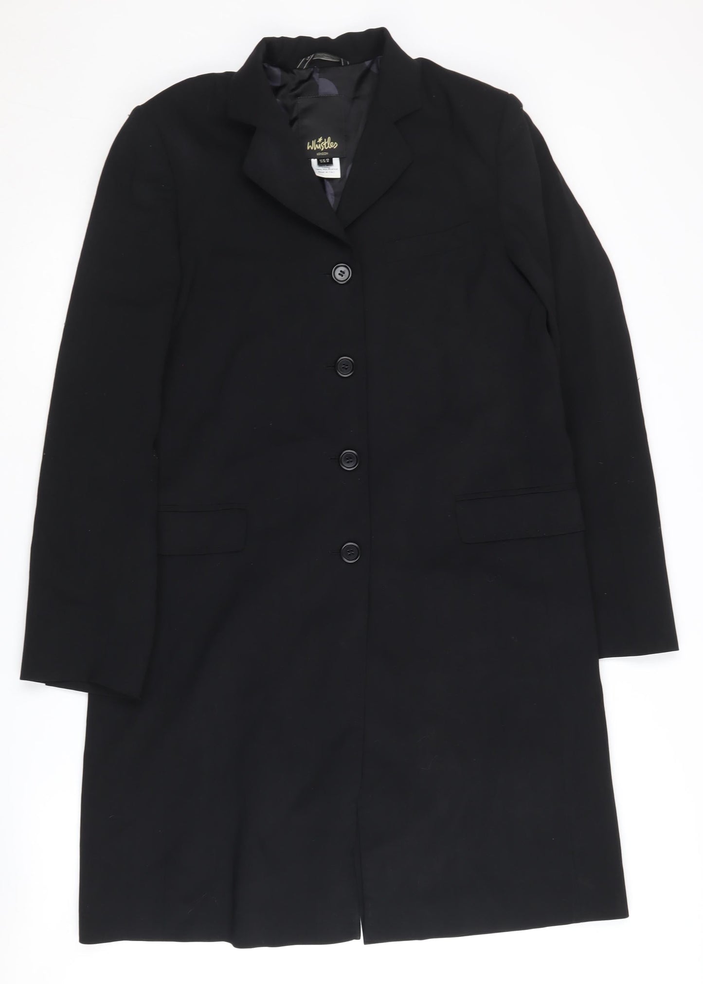 Whistles Women's Black Wool Suit Jacket Size 10