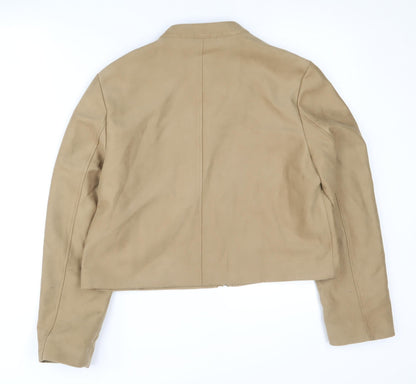 Marks & Spencer Women's Beige Motorcycle Jacket Size 12