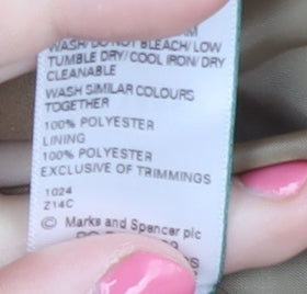 Marks & Spencer Women's Beige Motorcycle Jacket Size 12